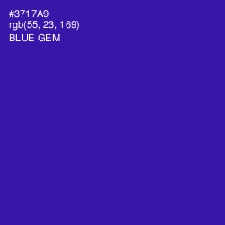 #3717A9 - Blue Gem Color Image