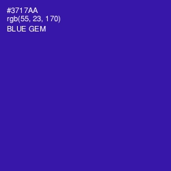 #3717AA - Blue Gem Color Image