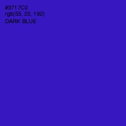 #3717C0 - Dark Blue Color Image