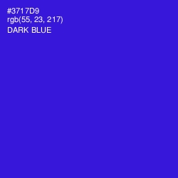 #3717D9 - Dark Blue Color Image