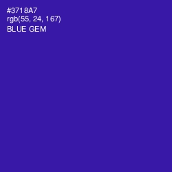 #3718A7 - Blue Gem Color Image