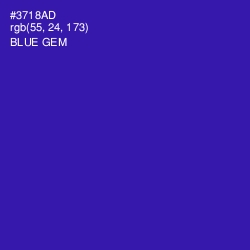 #3718AD - Blue Gem Color Image