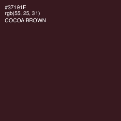 #37191F - Cocoa Brown Color Image