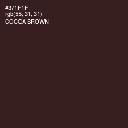 #371F1F - Cocoa Brown Color Image