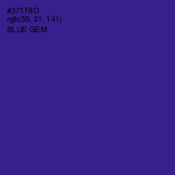 #371F8D - Blue Gem Color Image