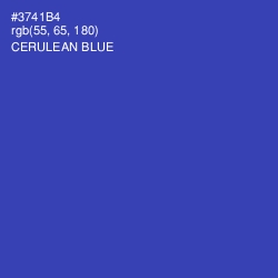 #3741B4 - Cerulean Blue Color Image