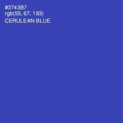 #3743B7 - Cerulean Blue Color Image