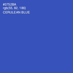 #3752BA - Cerulean Blue Color Image