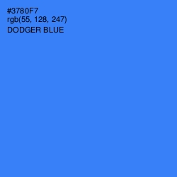 #3780F7 - Dodger Blue Color Image