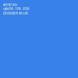 #3781E9 - Dodger Blue Color Image