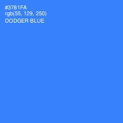 #3781FA - Dodger Blue Color Image