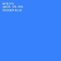 #3781FD - Dodger Blue Color Image