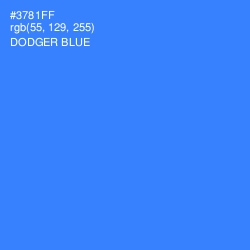 #3781FF - Dodger Blue Color Image
