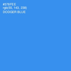 #378FEE - Dodger Blue Color Image
