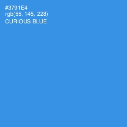 #3791E4 - Curious Blue Color Image