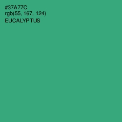 #37A77C - Eucalyptus Color Image