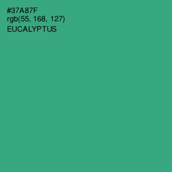 #37A87F - Eucalyptus Color Image
