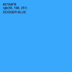 #37A8FB - Dodger Blue Color Image