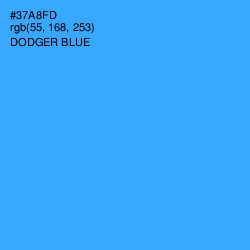 #37A8FD - Dodger Blue Color Image