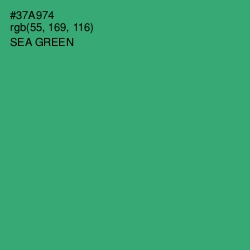 #37A974 - Sea Green Color Image