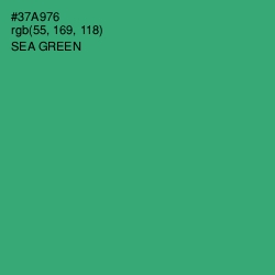 #37A976 - Sea Green Color Image