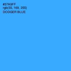 #37A9FF - Dodger Blue Color Image
