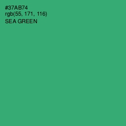 #37AB74 - Sea Green Color Image