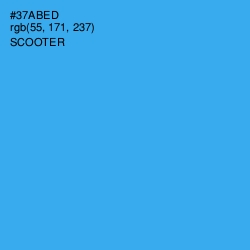 #37ABED - Scooter Color Image