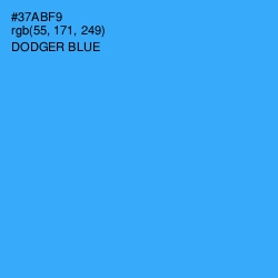 #37ABF9 - Dodger Blue Color Image