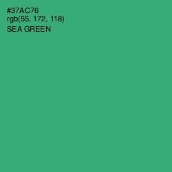 #37AC76 - Sea Green Color Image