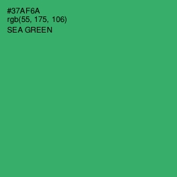 #37AF6A - Sea Green Color Image