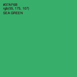 #37AF6B - Sea Green Color Image