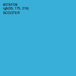 #37AFD8 - Scooter Color Image