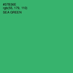 #37B36E - Sea Green Color Image