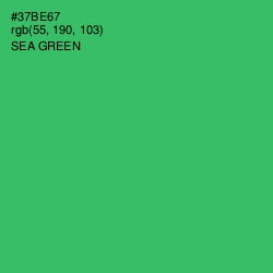 #37BE67 - Sea Green Color Image
