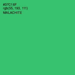 #37C16F - Malachite Color Image