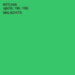 #37C46A - Malachite Color Image