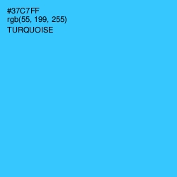 #37C7FF - Turquoise Color Image