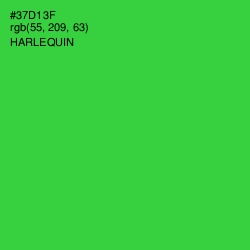 #37D13F - Harlequin Color Image