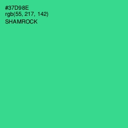 #37D98E - Shamrock Color Image