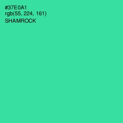 #37E0A1 - Shamrock Color Image