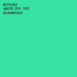 #37E0A3 - Shamrock Color Image