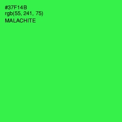 #37F14B - Malachite Color Image
