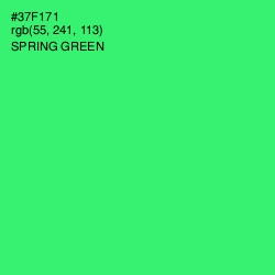 #37F171 - Spring Green Color Image