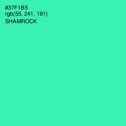 #37F1B5 - Shamrock Color Image