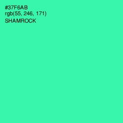 #37F6AB - Shamrock Color Image