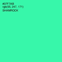 #37F7AB - Shamrock Color Image