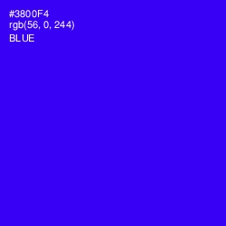 #3800F4 - Blue Color Image