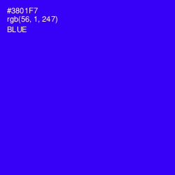 #3801F7 - Blue Color Image