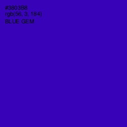 #3803B8 - Blue Gem Color Image